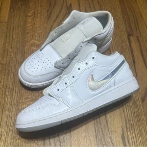 Air Jordan 1 Low 'Glitter Swoosh' Sneakers